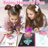 FUNNYB&G Foil Art Craft Activity for Kids - Gift for Girls Crafts for Kids Fun Art Supplies DIY Creative Travel Toy, Birthday Gift Party Favor Toys for Girls Boys 4 5 6 7 8 9 Years Old(Princess) - Image 5