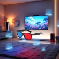 3D Red and Blue Glasses TV Movie Dimensional Anaglyph Video Frame 3D Glasses 3D Viewing Glasses DVD Game Glass Color for Television and Video Accessories - Image 3