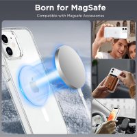 CACOE Magnetic Case for iPhone 12 & iPhone 12 Pro 6.1 inch-Compatible with MagSafe & Magnetic Car Phone Mount,Not Yellowing Anti-Scratch (Clear) - Image 4