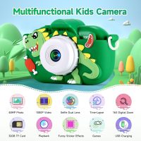 Kids Camera Boys Toys for 3 4 5 6 7 8 9 Years Old Boys, 48MP Dual Lens Kids Digital Camera Christmas Birthday Gifts, 1080P HD Video Selfie Toddler Camera with 32G SD Card - Image 2