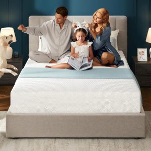 Seventable Full Size Mattress, 8 Inch Cooling Gel Memory Foam Mattress in a Box, Medium Firm, Fiberglass Free, Pressure Relief & Breathable, CertiPUR-US Certified, White