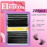 C Curl Lash Clusters Extensions 280 Pcs Individual Eye lash Clusters 100D Cluster Eyelash Lashes Wispy Clusters Lashes Makeup at Home - DIY Lash Extension Kit for Self Application (9-18MM) Mix - Image 2