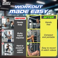 360° Rotatable Magnetic Phone Holder for Gym, Workout Phone Magnet Mount, Portable Gym Accessories Attach to Metal Surface, Universal Phone Stand for Content Creation Compatible with All Smartphones - Image 2