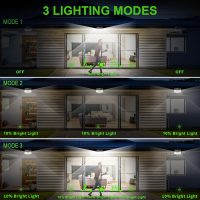 Aootek New Solar Motion Sensor Lights 120 LEDs with Lights Reflector,270° Wide Angle, IP65 Waterproof, Step Lights for Front Door, Yard, Garage, Deck (Front Button 6-Pack) - Image 3