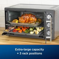 Oster Extra-Large French Door Toaster Oven, 6-in-1 Countertop Air Fryer Oven, Stainless Steel - Image 3