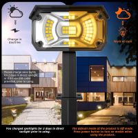 3 Brightness Modes Solar Outdoor Lights with Super Bright 40LEDs, 360 Adjustable Lighting Angle, USB Charging, Longer Working Time, Waterproof, Patio, Porch, Driveway - Image 5