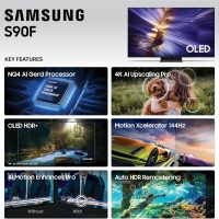 SAMSUNG 55-Inch Class OLED S90F 4K Smart TV (2025 Model) NQ4 AI Gen3 Processor, 4K AI Upscaling Pro, OLED HDR +, Motion Xcelerator 144Hz, Samsung Vision AI, Alexa Built-in - Image 4