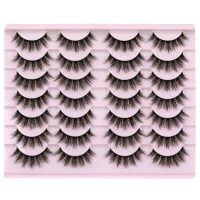 14 Pairs Wispy Mink Lashes False Eye Lashes Natural Look 5D Volume 16mm Fake Eyelashes Pack by TNFVLONEINS - Image 7