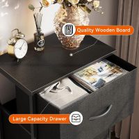 AODK Dresser for Bedroom Nightstand Small Dressers Chest of Drawers End Table for Living Room, Closet Dresser with 3 Storage Drawers Organizer Clothes, Black - Image 4