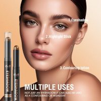 LANGMANNI 8Colors Dual-Ended Eyeshadow Stick Set – Silky Smooth, Waterproof & Transfer-Proof, Built-in Blender Brush, All-Day Matte & Shimmer Wear Eye Makeup(#A) - Image 3