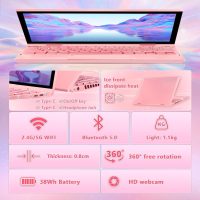 2-in-1 Mini Laptop: 10.95" 2K FHD IPS Touchscreen, In tel N95 CPU, 16GB DDR5 RAM, Ultra-Thin Metal Body, Win 11 PC, Full-Function Type-C, Cooling Fan, Fingerprint, Backlit Keyboard (16G+512G SSD) - Image 6