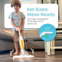 Quiggly Toy Spray Mop for Kids - Toddler Cleaning Set with Real Water Sprayer - Montessori Cleaning Set Mini Sweeper - Educational and Fun Kids Mop - Squeeze and Spray - Image 3