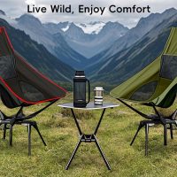 Swivel Camping Chair, High Back Folding Chair with Head Support, Side Cup Pocket, Stable Portable Outdoor Chair for Camp, Travel, Beach, Party, Fishing, Hiking, Backpacking, Black Red - Image 8