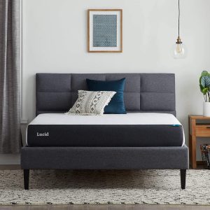 Lucid 8 Inch Memory Foam Mattress - Medium Plush Feel - Gel Infusion - Memory Foam Infused with Bamboo Charcoal - Breathable - CertiPur Certified - FullFull Size