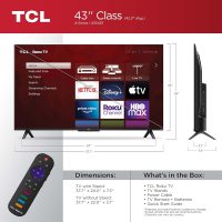TCL 43" Class 4-Series 4K UHD HDR Smart Roku TV – 43S455, Black - Image 4