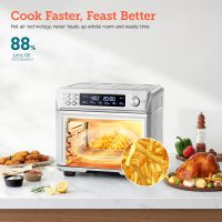 COSORI Smart 12-in-1 Air Fryer Toaster Oven Combo, Airfryer Convection Oven Countertop, Bake, Roast, Reheat, Broiler, Dehydrate, 75 Recipes & 3 Accessories, 26QT, Silver-Stainless Steel - Image 2