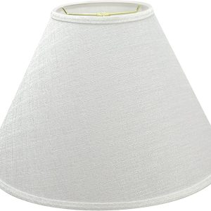 Aspen Creative 32773 Transitional Hardback Empire Shaped Construction Off White, 18" Wide (7" x 18" x 12 1/2") Spider Lamp Shade