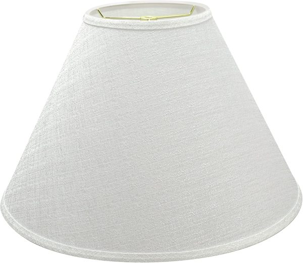 Aspen Creative 32773 Transitional Hardback Empire Shaped Construction Off White, 18" Wide (7" x 18" x 12 1/2") Spider Lamp Shade