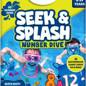 Skillmatics Pool Toys - Seek & Splash, Search & Find Water Game, Swimming Pool Number Dive Toy for Kids, Summer Fun & Gifts for Boys & Girls Ages 6, 7, 8, 9, 10, 11 & Up, Includes 50 Colorful Gems
