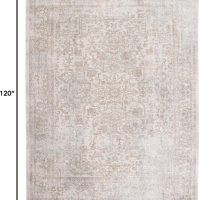 SAFAVIEH Area Rug 8x10 - Evoke Collection - Large - Ivory & Taupe, Oriental Distressed Design, Non-Shedding & Easy Cleaning, Ideal for Living Room, Bedroom, Office, Dining Space (EVK256E) - Image 2