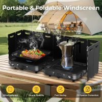 2 Burner Portable Camping Stove Propane, Folding Propane Stove for Camping, Camp Stove with 17,000 BTU,Two Adjustable Burners Gas Camping Stove with Carrying Bag for Outdoor Cooking,BBQ - Image 4