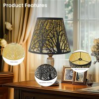 Lampshades for table lamp,metal lamp shade,small lamp shades,lamp shades for floor lamps,lamp cover,vintage lamp shade,6" Top x 10" Bottom x 7.5" High (Spider) & Bedside Lamp-Black Gold - Image 2