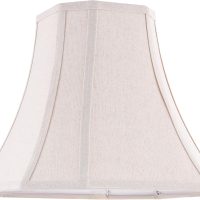 Beige Square Cut Corner Bell Lamp Shade Medium Lampshade 6.5``Top×13``Bottom×10.6``Hight(Spider) Rustic Lamp Shade for Table & Floor Lamp - Lampshade Replacement - Image 6