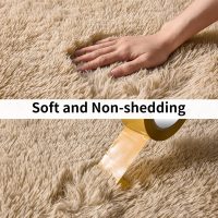 Soft Runner Rugs for Bedroom Hallways, 2x6 Beige Fluffy Shag Throw Area Rug Non Slip for Bedside Dorm, Long Shaggy Furry Carpet for Nursery Living Room - Image 6