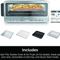 Ninja Flip Toaster Oven&Air Fryer, 8-in-1 Functionality, Flip Up&Away Capability for Storage Space, LargeCapacity, Air Fry Basket, SheetPan, Wire Rack&Removable Crumb Tray, Stainless,1800 watts, SP151 - Image 11