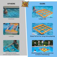 Pool Toys Games Set- Tic-Tac-Toe Inflatable Pool Toy with 10 Balls - for Adults Teens Kids 2-10 Players - Image 4