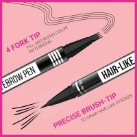 iMethod Microblading Eyebrow Pen - Eyebrow Pencil Magical 2-in-1 Dual-Ended Eye Brow Pencils for Women with 4-Fork-Tip & Precise Brush-Tip Create Natural Hair-Like Brows, Last All-Day, Dark Brown - Image 4