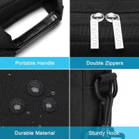 MOSISO Laptop Shoulder Bag, Computer Bag with 2 Raised&1 Flapover&1 Horizontal Pocket&Handle&Belt - Image 4