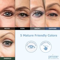 PrimeEyes Glide Eyeliner for Mature Women – Water-Resistant, Long-Stay and Mess-Proof – Gel Cream Texture, Discreet Sharpener and Effective Smudger (Black) - Image 7