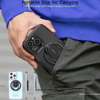 Magnetic Phone Ring Holder with Magsafe, Double Adjustable Gym Finger Ring Grip, Removable Phone Grip, for iPhone, iPad and Smartphones, Compatible with Magnetic Car Mount (Colorful) - Image 8