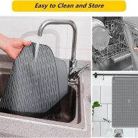 Stove Top Cover for Electric Stove, Stove Cover 28x20inch, Heat Resistant Stove Top Mat, Silicone Stove Mat for Glass Top Stove, Dish Drying Mat for Kitchen (Black, XL) - Image 7