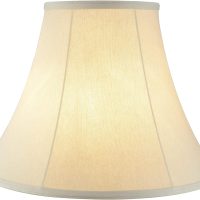 Aspen Creative 38004 Traditional Handsewn Bell Shaped Collapsible Spider Construction Lamp Shade in Cream, 8" Top x 17" Bottom x 13" Slant, Set of 1 - Image 2