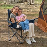 TIMBER RIDGE Oversized Folding Camping Chair Support 550 LBS, Heavy Duty Portable Chairs with Cup Holder Side Pocket for Lawn, Outdoor Picnic, Fishing, 2 Pack(Navy) - Image 8