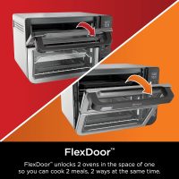 Ninja DCT401 12-in-1 Double Oven with FlexDoor, FlavorSeal & Smart Finish, Rapid Top Convection and Air Fry Bottom , Bake, Roast, Toast, Air Fry, Pizza and More, Stainless Steel - Image 2