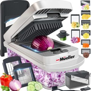 Mueller The Real Original Pro Chopper since 2013 Vegetable Chopper Mandoline Slicer, 8 Blade Food Veggie Chopper Onion Vegetable Cutter with Container, Kitchen Gadgets & Essentials, (10 in 1)
