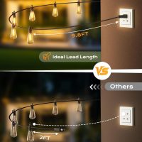 Outdoor-String-Lights-Patio-Lights, 100FT ST38 Shatterproof Dimmable Waterproof Connectable LED Christmas Lights, Hanging Outside Light for Backyard, Porch, Deck, Balcony, Garden, Home Decor - Image 8