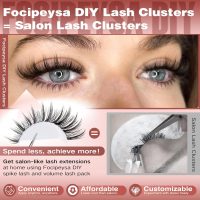 Focipeysa Wispy Lash Clusters Natural Eyelash Clusters Pestañas Postizas Naturales Spiky Manga Lash Extensions C Curly Individual Lashes 10-16mm with Bottom Lashes Clusters DIY Lash at Home - Image 2