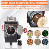 Wood Burning Camp Stove, Outdoor Portable Wood Burning Camp Stove, Large Stainless Steel Camping Stove for Outside Cooking Survival Campfire Patio Backyard Gathering 16"L x 13"W x 17"H3 - Image 3