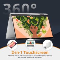 HP Envy x360 2-in-1 14" FHD Touchscreen Laptop, Intel i7-1355U, 16GB RAM, 1TB SSD, Backlit Keyboard, 5MP Camera, Fingerprint Reader, Wi-Fi 6E, Win 11, Silver - Image 4