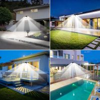 LED Security Lights Motion Sensor Outdoor Lights, 5000K Daylight, IP65 Waterproof, Dusk to Dawn, 3-Head Motion Detected Flood Light for Garage, Yard, Porch, 2Pack - Image 8