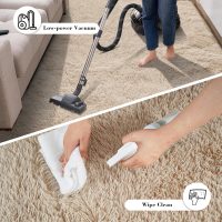 Soft Runner Rugs for Bedroom, Beige 2x6 Area Rugs Fluffy Rug Shaggy Area Rug Carpet, Bedside Rug for Living Room Bedroom Kids Room Home Decor - Image 7