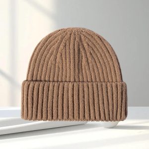 Contrast Stripe Knit Beanie Hat for Unique Fashion Statement and Everyday Wear