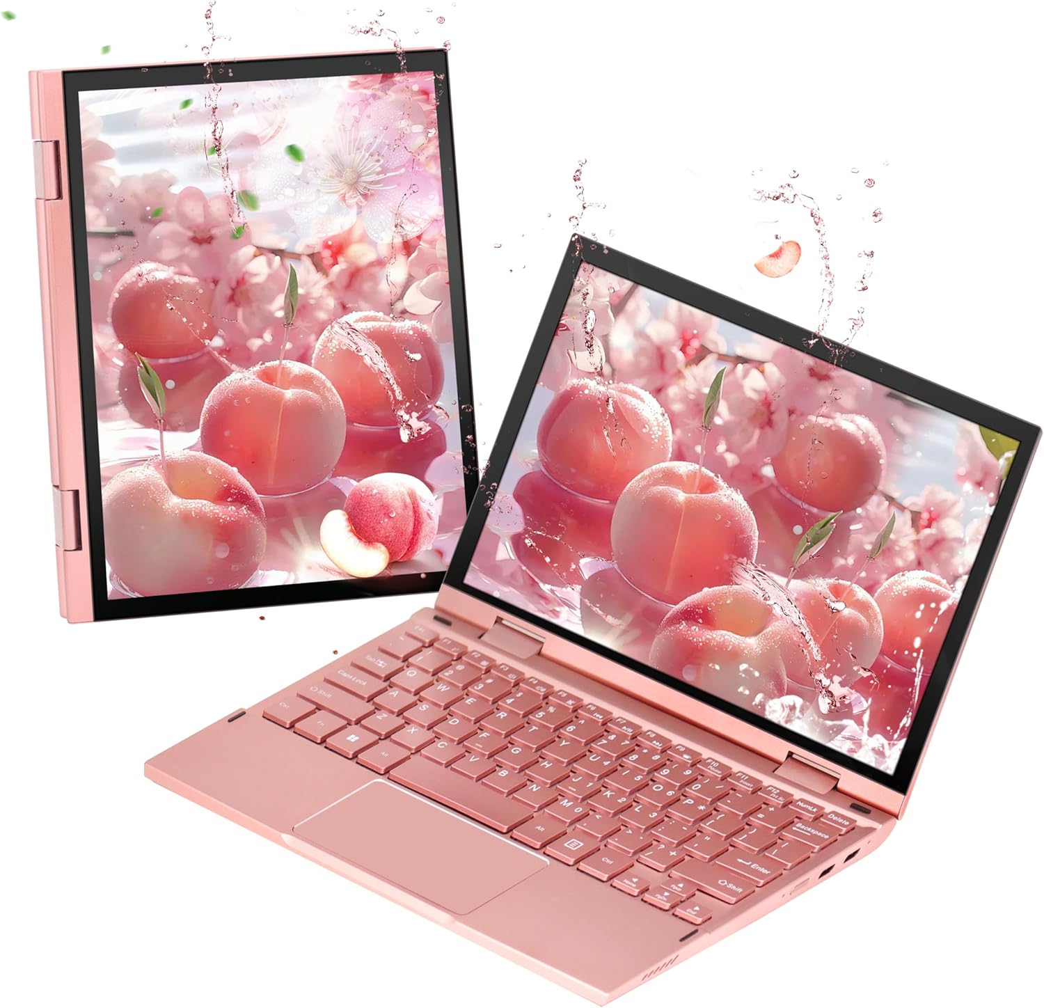 2-in-1 Mini Laptop: 10.95″ 2K FHD IPS Touchscreen, In tel N95 CPU, 16GB DDR5 RAM, Ultra-Thin Metal Body, Win 11 PC, Full-Function Type-C, Cooling Fan, Fingerprint, Backlit Keyboard (16G+512G SSD)
