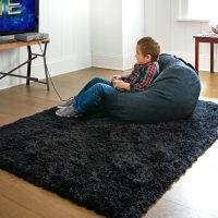 Ophanie Black Area Rugs for Bedroom Living Room, 4x6 Fluffy Fuzzy Shag Shaggy Carpet Soft Plush Furry Bedside Rug, Indoor Floor Rug for Kids Girls Boys Home Decor Aesthetic, Dorm Nursery - Image 8