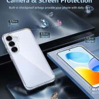 FNTCASE for Samsung Galaxy S25-Plus Case: Military Grade Drop Protection Anti Yellowing Cell Phone Cover - Rugged Shockproof Protective Bumper Transparent Cases - Image 4