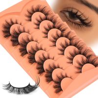 False Eyelashes Wispy Lashes Natural Look Fake Eyelashes Cat Eye Lashes Mink Fluffy Strip False Lashes Fox Eye Lashes Pack 7 Pairs ALICROWN - Image 7